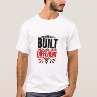 T-shirt Conception Graphique Inspirante Rouge Noir Gras