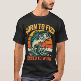 T-shirt Conception Graphique Né pour Pêcher