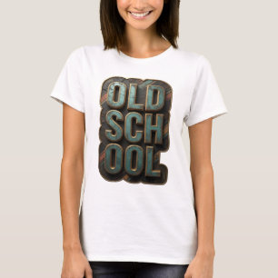 T-shirt Conception graphique OLD SCHOOL Chic Or