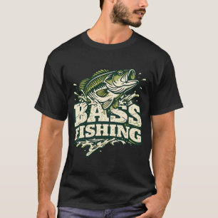 T-shirt Conception Graphique Pêche à la Bass Basse Bouche