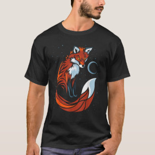 T-shirt conception graphique renard tribal queue 