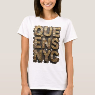 T-shirt Conception graphique Witty Gold QUEENS NYC