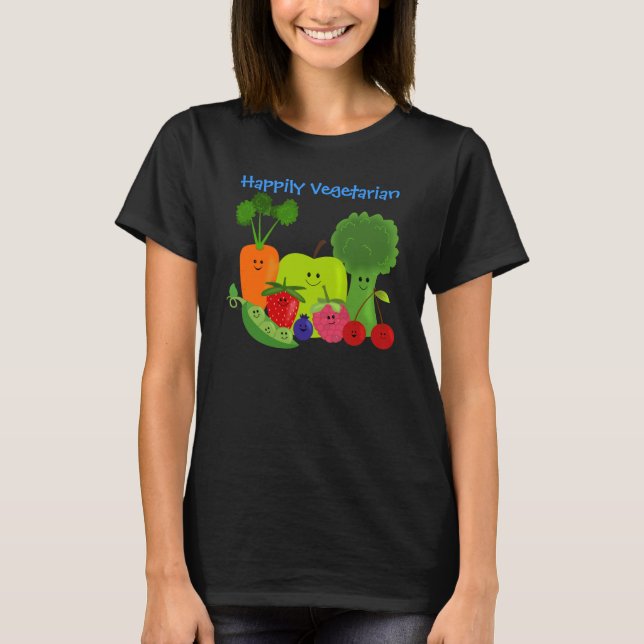 T-shirt Conception heureuse de fruits et légumes (Devant)