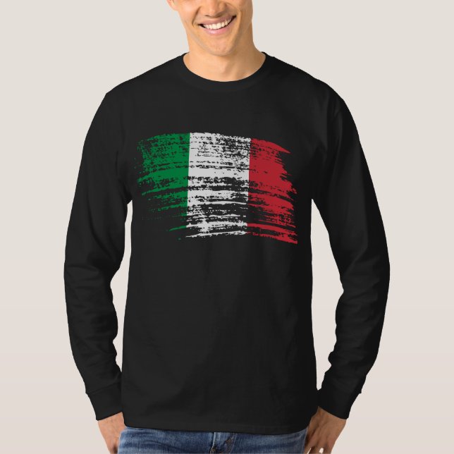 T-shirt Conception italienne fraîche de drapeau (Devant)