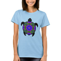 Conception kaléïdoscopique de tortue de mandala