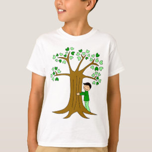 T-shirt Conception mignonne de Hugger d'arbre