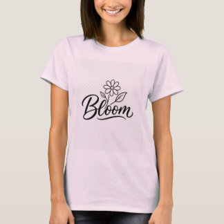 T-shirt Conception minimaliste de fleurs Bloom