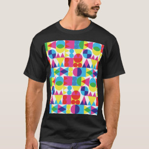T-shirt Conception motif géométrique Abstraite et colorée.