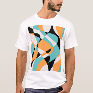 T-shirt Conception Motif sans faille Abstraite Waves