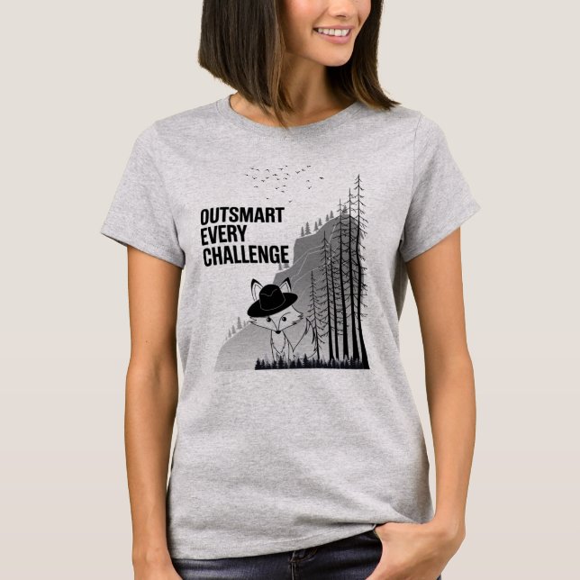 T-shirt Conception Motivative Clever Fox (Devant)