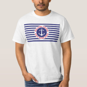 T-shirt Conception nautique avec bandes marines