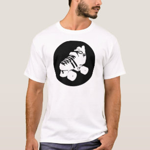 T-shirt Conception noire et blanche de patin de Derby de