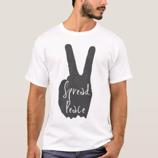 T-shirt Conception pacifique avec signes de paix