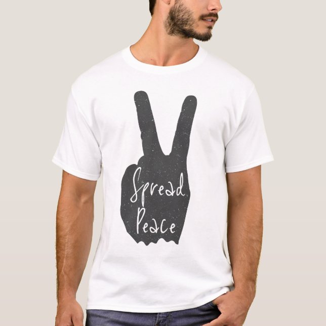 T-shirt Conception pacifique avec signes de paix (Devant)