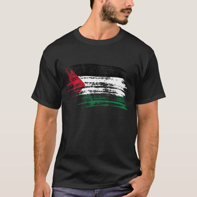 T-shirt Conception palestinienne fraîche de drapeau (Devant)