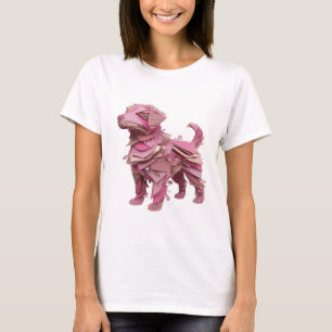 T-shirt Conception personnalisée Chien Rose Argentée Snapp