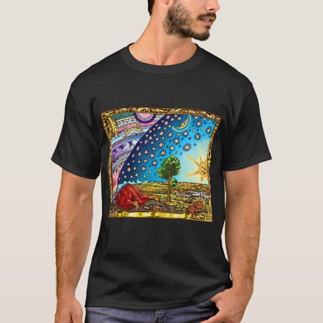 T-shirt Conception plate 2017 de la terre de gravure sur (Devant)