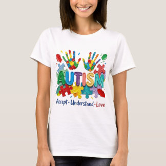 T-shirt Conception PNG d'acceptation de l'autisme, Puzzle