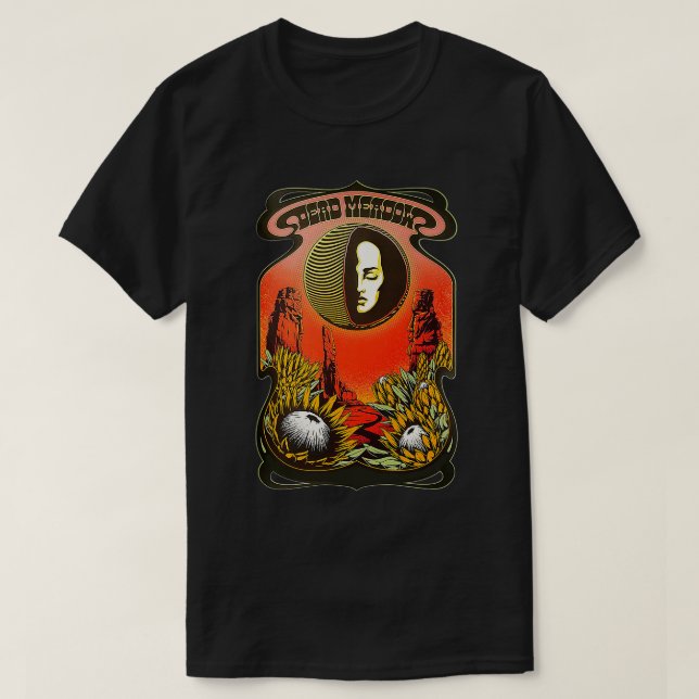 T-shirt Conception psychédélique de prairie morte (Design devant)