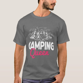 T-shirt Conception rétro assortie de reine de camping drôl