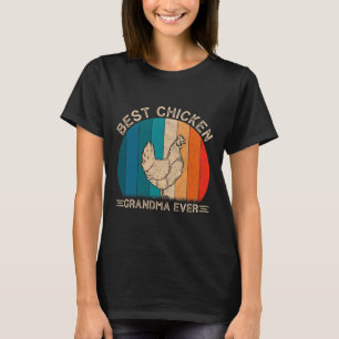 T-shirt Conception Rétro De Poulet Pour Grand-Mère Drôle M