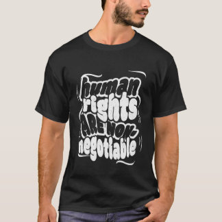 T-shirt Conception rétro des droits de l'homme avec Ty bla