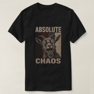 T-shirt Conception rétro drôle de chèvre hurlante de chaos