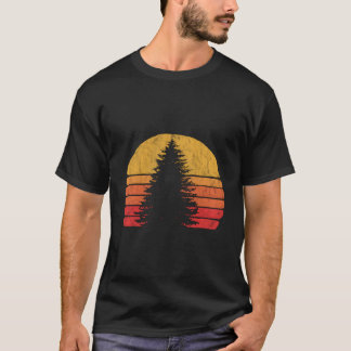 T-shirt Conception rétrospective Sun Minimaliste Pine Tree