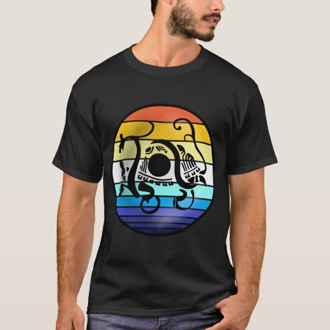 T-shirt Conception serpent & tortue contre couleur - (Devant)