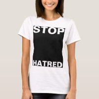 Conception simple "rectangle noir STOP HATRED"