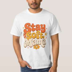 T-shirt Conception SVG Rétro Groovy "Restez Douce, Maman"