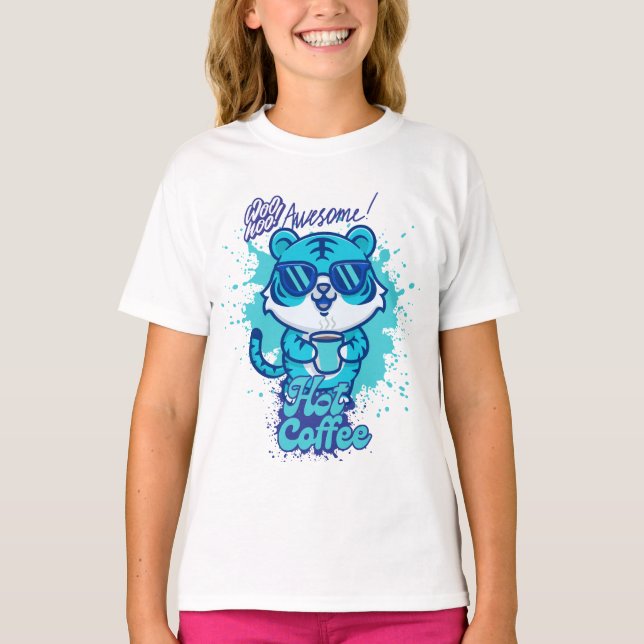 T-shirt Conception tendance café chaud (Devant)