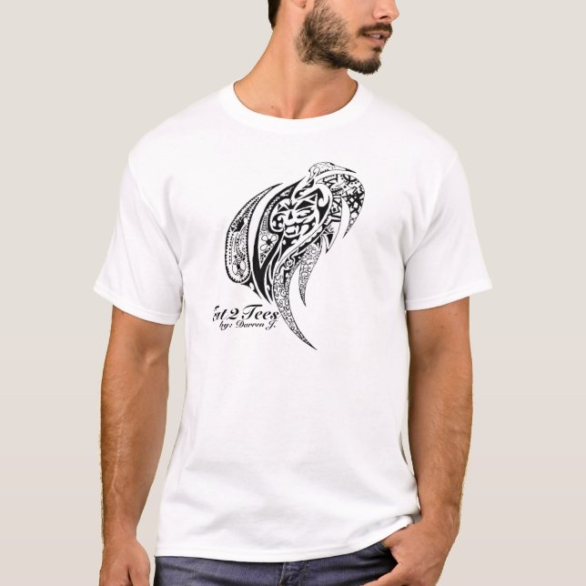 T-shirt Conception tribale de lion de Tat2Tees (Devant)