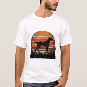 T-shirt Conception vectorielle de forêt de coucher de sole