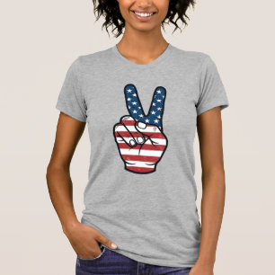 T-shirt Conception vectorielle de main de signe de paix pa
