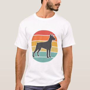 T-shirt Conception vectorielle de silhouette de chien au c