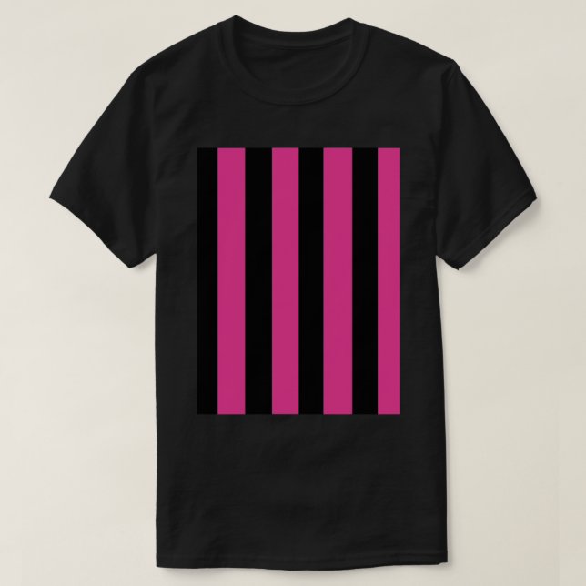 T-shirt Conception verticale en pointillé noir et rose (Design devant)