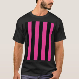 T-shirt Conception verticale en pointillé noir et rose