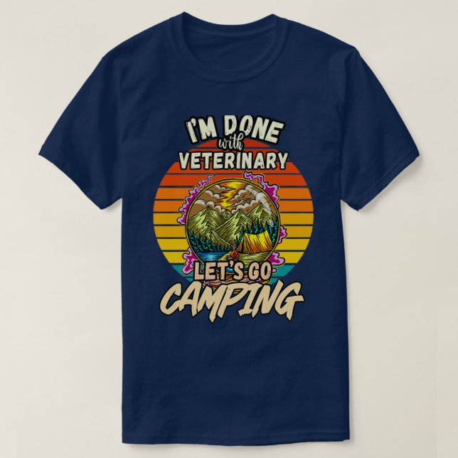 T-SHIRT CONCEPTION VÉTÉRINAIRE ET CAMPING RETR CLASSIQUE V (Design devant)
