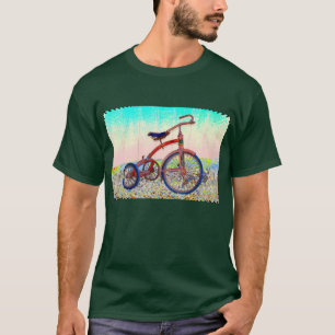 T-shirt Conception vintage de tricycle rouge