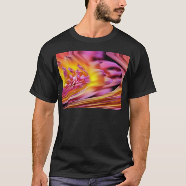 T-shirt Conception violette pourpre rose de vague d'abrégé (Devant)