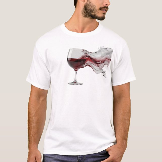 T-shirt Conception visuelle dynamique de vin abstrait (Devant)
