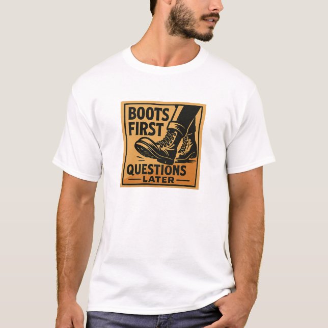 T-shirt Conception Western Bold First Boots (Devant)