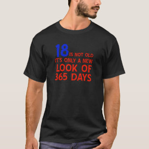 T-shirt conceptions d'anniversaire de 18 années