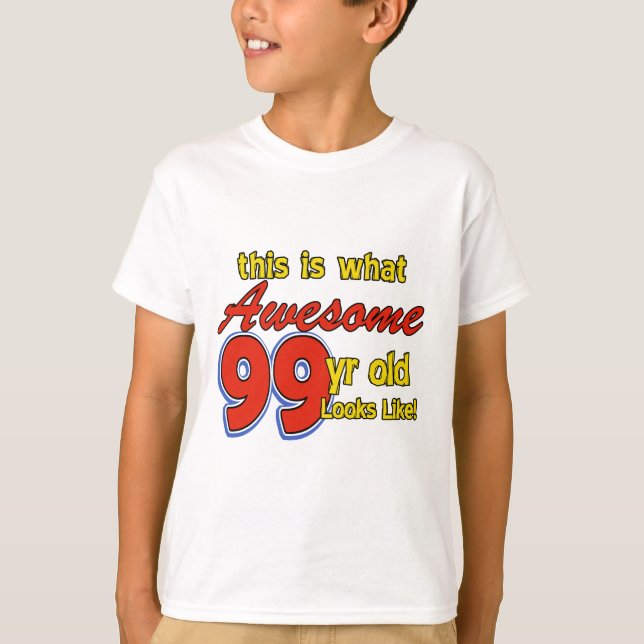 T-SHIRT CONCEPTIONS D'ANNIVERSAIRE DE 99 ANNÉES (Devant)