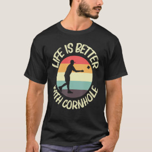 T-shirt Conceptions de Cornhole pour hommes femmes Joueur