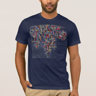 T-shirt Conceptions de fractale d'abrégé sur bruit de