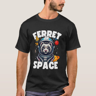 T-shirt Conceptions de l'amant de furet Furet dans l'espac