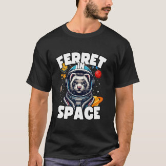 T-shirt Conceptions de l'amant de furet Furet dans l'espac