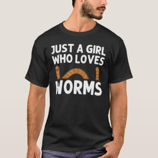 T-shirt Conceptions de ver pour les filles Les enfants Ver